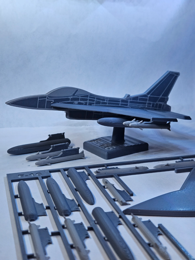 f16 plane kit card by planes01 hobby & diy vehicles kitcard airplane f-16 3d print model - Mito3D