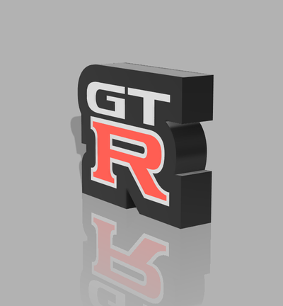 gtr logo hafif kutu by ekspres o3d sanat modeller aynı katman 3d print model - Mito3D