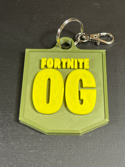 fortnite og keychain by norr3d fashion models key accessory 3d print model - Mito3D