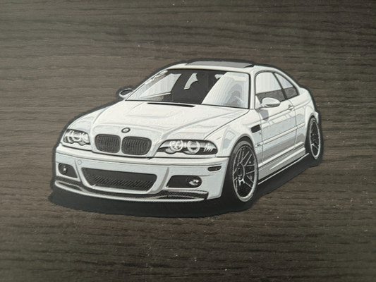 bmw e46 hueforge by hunterabcz art 2d vehicle car 3d print model - Mito3D