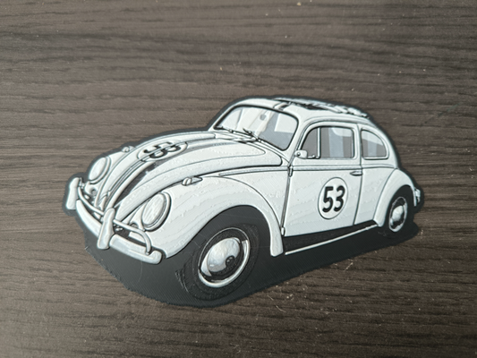 volkswagen beetle herbie hueforge by hunterabcz art 2d vehicle car vw brouk 3d print model - Mito3D