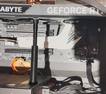 gpu anti durchhängen unterstützung halterung by porlock hobby diy elektronik rtx anti sag grafik karte 3d print model - Mito3D