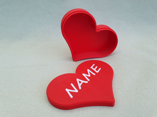 corazón caja personalizable texto rmige envoltorio regalo mit individual by doclex arte modelos valentin día san valentín geschenk envase 3d print model - Mito3D