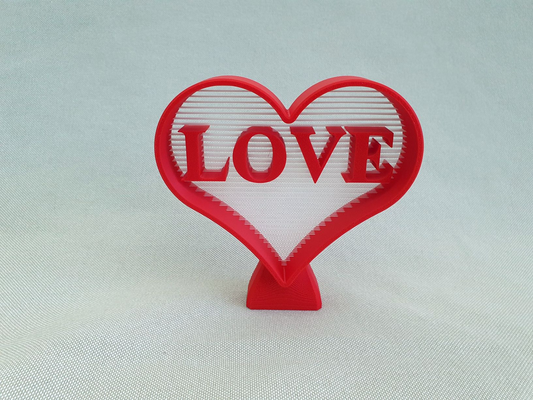 coração ficar pé rmige escultura by doclex arte modelos valentin valentins etiqueta amar kunst ame amor 3d print model - Mito3D