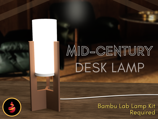 mid century schreibtisch lampe by jamestheprinter haushalt dekor licht led schreibtischlampe mitte jahrhunderts midcenturymodern bambulab 001 lampensatz mcm 3d print model - Mito3D