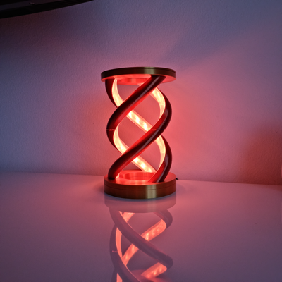 spiral lamp mini wled by basti85 hobby & diy electronics ws2812b led diffusor esp32-c3 effects 3d print model - Mito3D