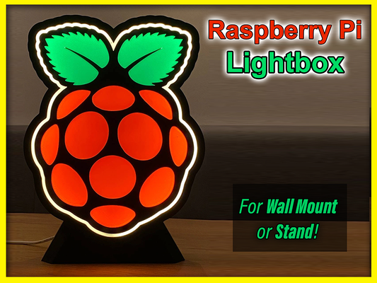 himbeere pi leuchtkasten stand or mauer montieren led lampe by wing art kunst zeichen logos fall mantel 4 4b himbeerpi 3 3a raspberrypi0 raspberrypi2 5 lcd nocken kamera raspi raspiblitz raspicam raspicamv3 licht almp kit bar box rahmen sammlung bambu zubehörteil riegel linux 3d print model - Mito3D