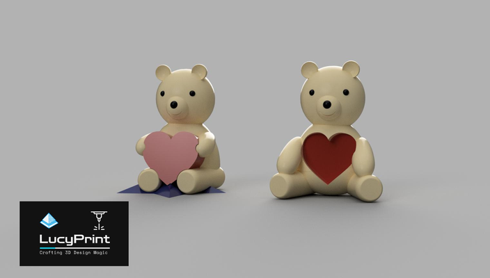 orsacchiotto orso cuore amore supporto by lucyprint domestico arredamento orsettoconcuore 2024 san valentino 3d print model - Mito3D