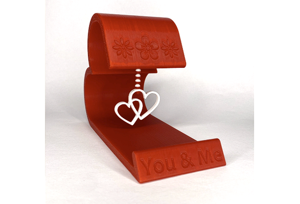 coração phone tábua ficar pé personalizado namorados presente by eds 3d compras casa decoração arte acessórios smartphone suporte deko pingente telefon acessível móvel acessório iphone ipad andróide geschenk aniversário 3d print model - Mito3D