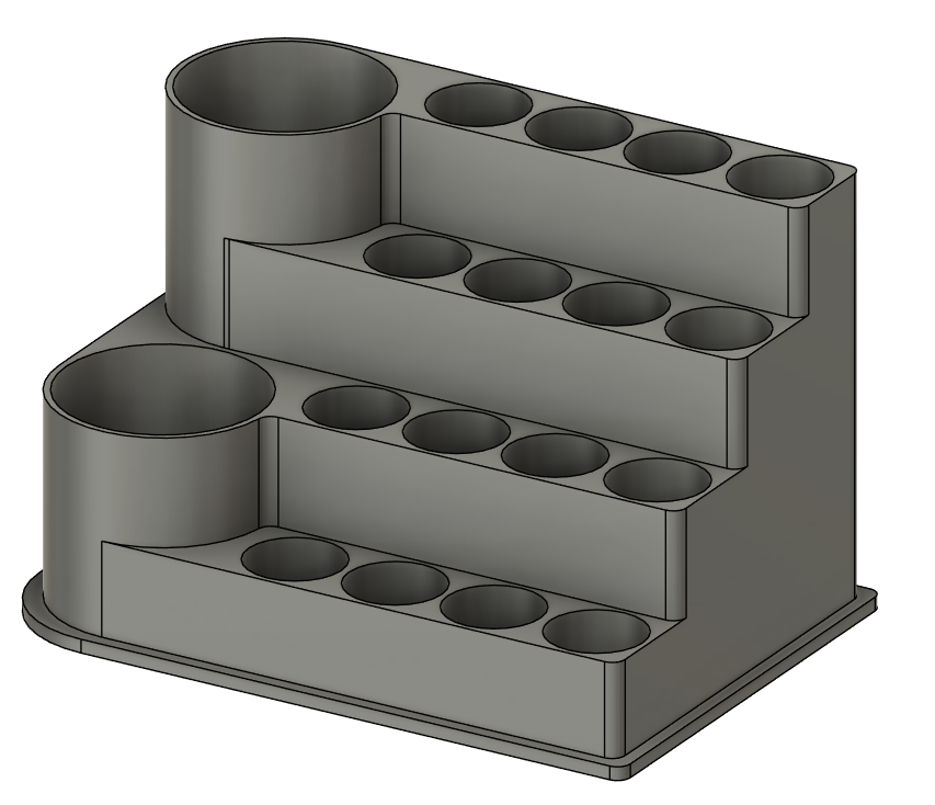 acrílico pintura armazenamento bandeja by robere2 ferramentas organizadores escova mod podge 3D print model - Mito3D