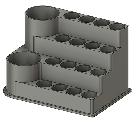 acrílico pintura armazenamento bandeja by robere2 ferramentas organizadores escova mod podge 3d print model - Mito3D