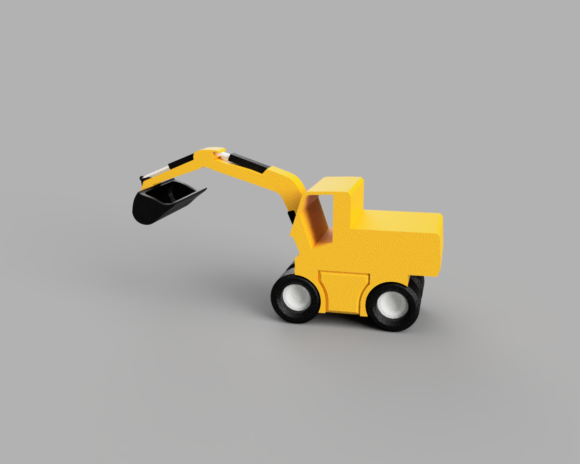 bene stampabile mini escavatore bagger by tekk3d giocattoli giochi gru crawler modello miniatur modellbau schaufel spielzeug ragazzi giocattolo più gentile sorpresa divertimento divertente piccolo 3D print model - Mito3D