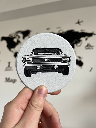 chevrolet camaro ss bardak altlığı by 3d hurda dükkanı hobi kendin yap araçlar nostaljik vintagecar bira 2d 3d print model - Mito3D