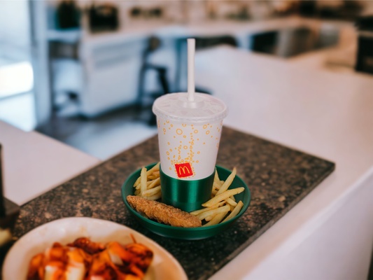 mcdonald's drink food holder remixed by zemistr household house models cup stand mcdonalds nuggets 3d print model - Mito3D