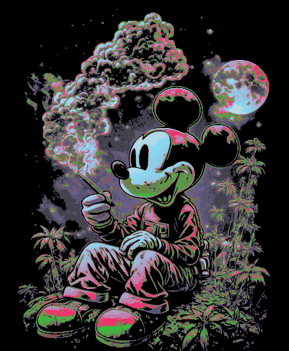 mickey costas to natureza 2d arte by bromigo77 rato desenho animado disney 3D print model - Mito3D