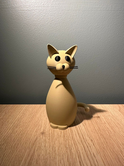 kedi by morten96 sanat heykeller hareketli silgi grup lastik bant 3d print model - Mito3D