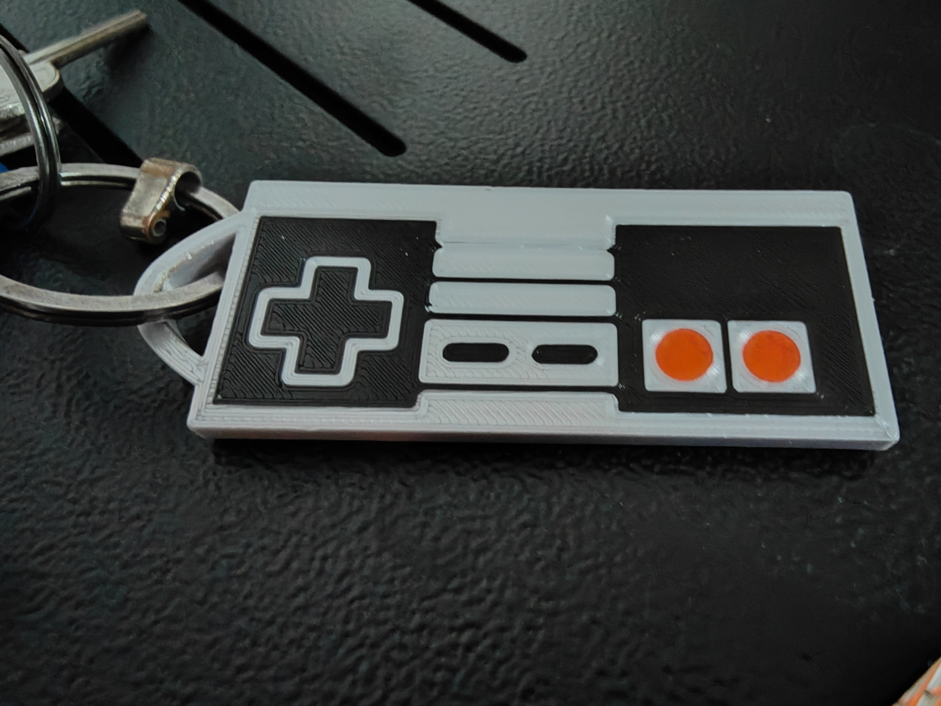 nes gamepad keychain by forest87 tools nintendo 8 bit 3D print model - Mito3D