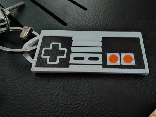 nes gamepad keychain by forest87 tools nintendo 8 bit 3d print model - Mito3D