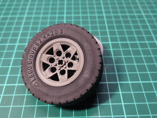 39mm rim 624mm truck tire brick models by horcikdesigns toys & games technic defender wheel 3d print model - Mito3D