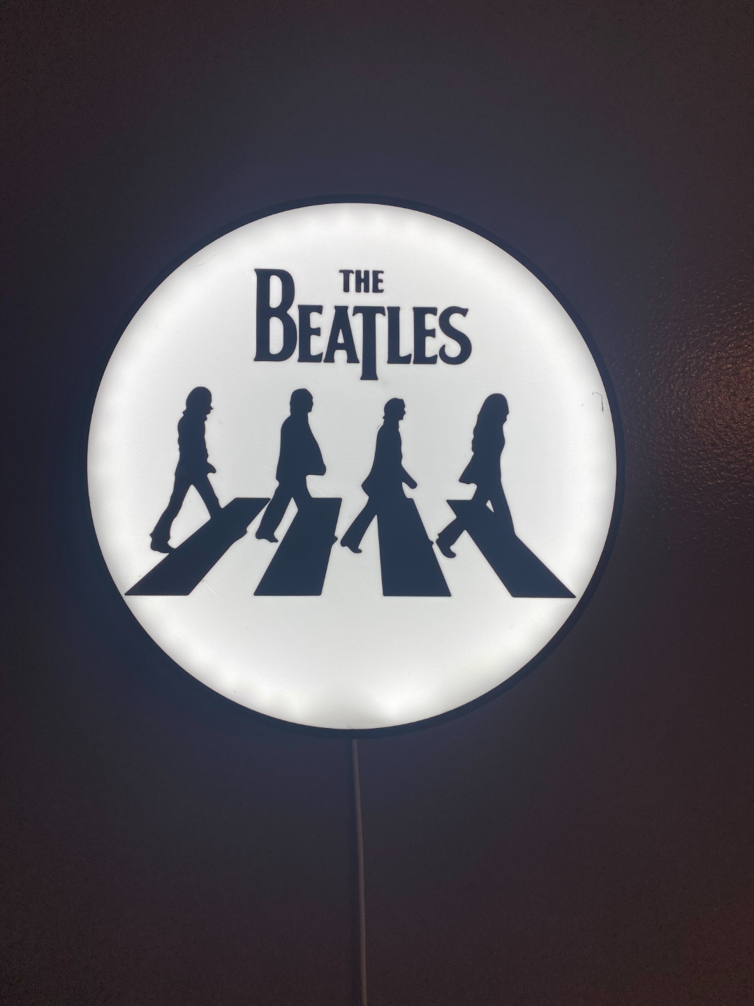 beatles led caja ligera abby carretera by jhabich arte señales logos ligero ams usb 3D print model - Mito3D