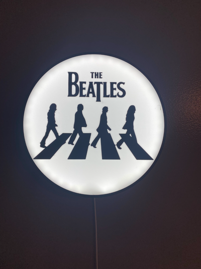 beatles led caja ligera abby carretera by jhabich arte señales logos ligero ams usb 3d print model - Mito3D