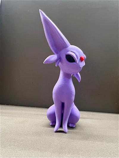 espeon - pokemon remixed by aleprotti art sculptures pokeball purple evee picachu pikachu ash 3d print model - Mito3D