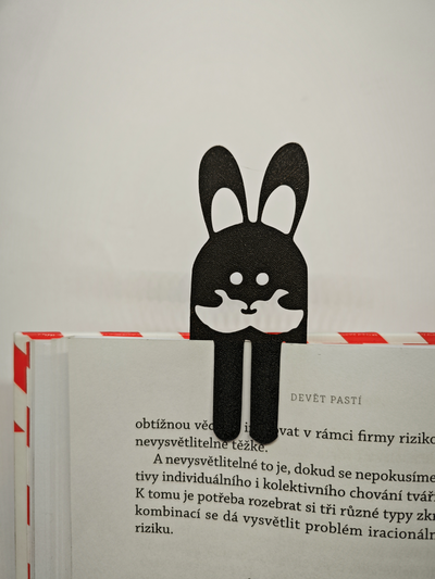 rabbit bookmark by icew33 art 2d book bookmarks animal animals 3d print model - Mito3D