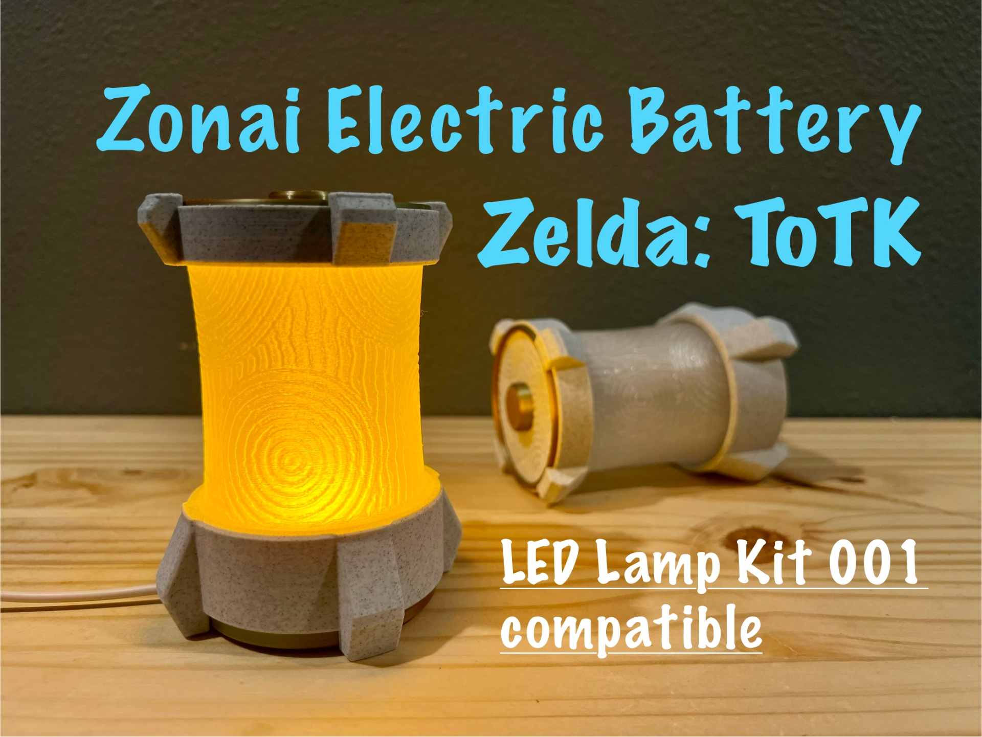 totk zone tombeau électrique batterie by nukddd ménage décor royaume lampe trousse led zelda a1mini larmes of légende 001 3D print model - Mito3D