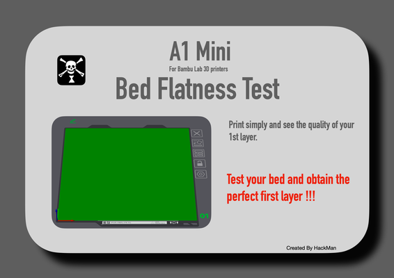 a1 mini cama planicidade teste by hacker 3d impressora modelos acessórios acessório ams leve a1mini ficar pé 3d print model - Mito3D