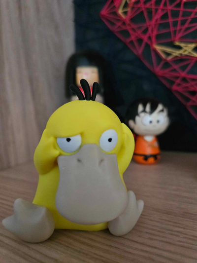 pokémon psyduck remixado by oppi projeto brinquedos jogos personagens arte pokemon admirador ventilador brinquedo pato estatueta 3d print model - Mito3D