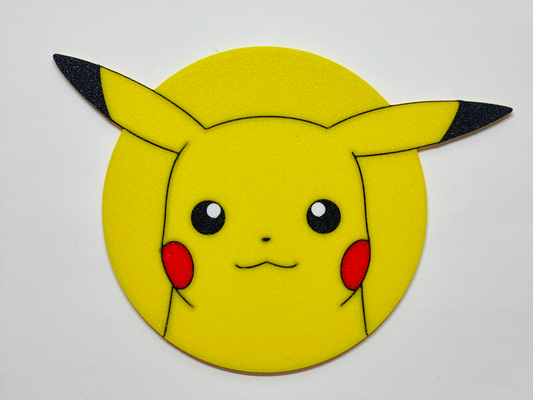 pikaçu pokemon bardak altlığı by şaman ev halkı dekor 3d print model - Mito3D