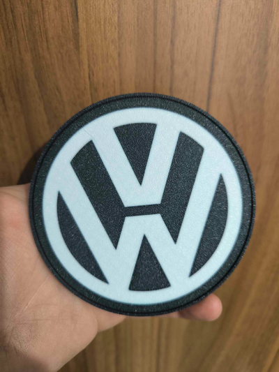 vw coaster by customcreations art 2d volkwagen car golf beer tea coffee drink 3d print model - Mito3D