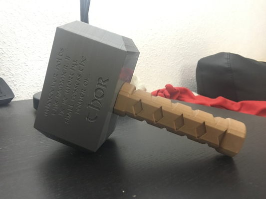 mjolnir thor martello remixato by jkmayfield26 arte modelli meraviglia vendicatori 3d print model - Mito3D