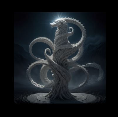 spiral dragon hueforge by metalcore art models ai 3d print model - Mito3D