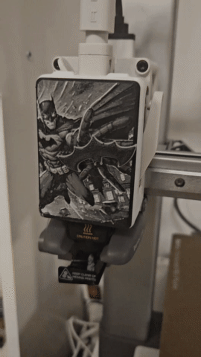 batman a1 faceplate cover by darksword creations 3d printer parts dc comics a1mini window toolhead extruder toolbox gear custom mod 3d print model - Mito3D