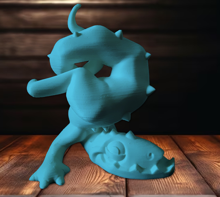 cute clumsy dragon remixed by ocular dynamic miniatures creatures creature fantasy silly adorable 3d print model - Mito3D