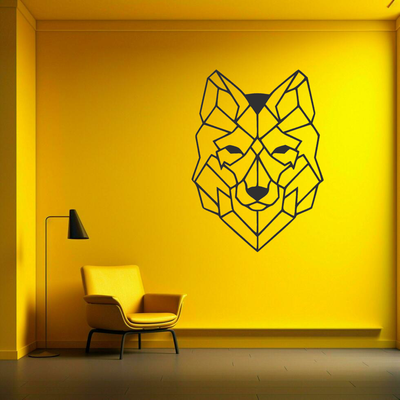 wolf wall sculpture by mateibocancios household decor art sign logo 2d 3d print model - Mito3D