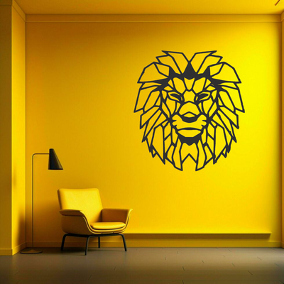 lion wall art sculpture by mateibocancios household decor sign logo 2d 3d print model - Mito3D