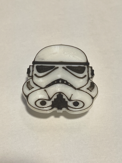 crocs charm - stormtrooper remixed by jsalonis fashion footwear star wars starwars jibbitz 3d print model - Mito3D