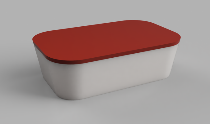 small simple rectangular box lid by epiales household decor 3d print model - Mito3D