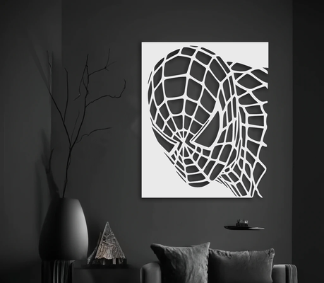 homem aranha parede arte escultura by mateibocancios casa decoração aranha maravilha logotipo placa 2d 3d print model - Mito3D