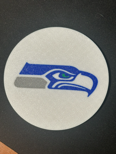 seattle seahawks coaster by jweldridge04 3d imprimante accessoires nfl 3d print model - Mito3D