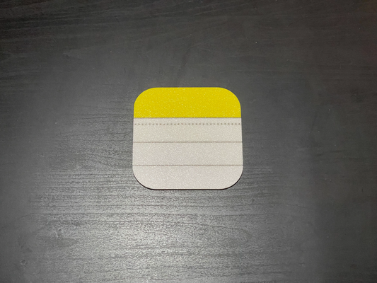 notes app icon iphone coaster by malctheoracle household decor appicon ios apple 3d print model - Mito3D