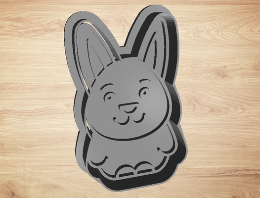 cookie cutter bunny - stamp by feuerdracheneinhorn household house models cookies cookiecutter cookiestamp plaetzchenausstecher cookiecutters biscuit ausstecher cookiescutter keksausstecher hase biscuits biscuitstamp biscuitcutter ausstechform claystamp claystamps bunnyrabbit claycutters 3d print model - Mito3D