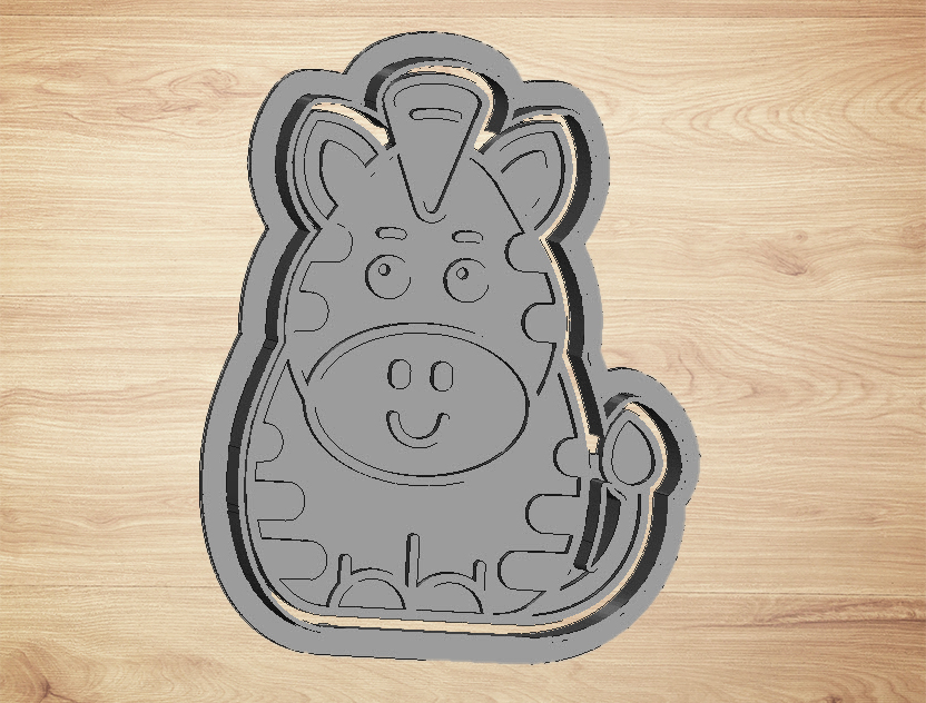 plätzchen cutter zebra stempel by feuerdracheneinhorn haushalt haus modelle kekse ausstechform 3dcookiecutters kochstempel plaetzchenausstecher ausstechformen keks ausstecher cookiesbutter christmascookiecutter backen keksform keksformen keksstempel keksausstecher 3D print model - Mito3D