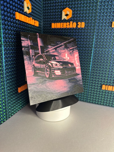 golf 7r 2 hutschmiede by abmessungen 3d generativ modell lithophan 2d kunst tuning wagen segeltuch mehrfarbig rahmen rosa städtisch 3d print model - Mito3D