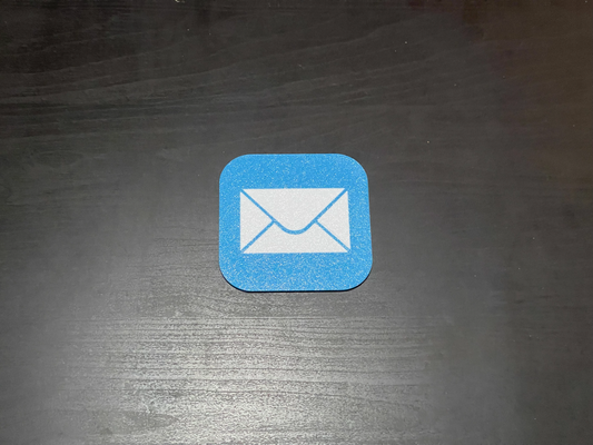 mail app icon iphone coaster by malctheoracle household decor ios appicon apple 3d print model - Mito3D