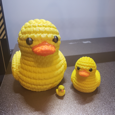 häkeln ducky by vrsculpts kunst skulpturen ente quacksalber 3d print model - Mito3D