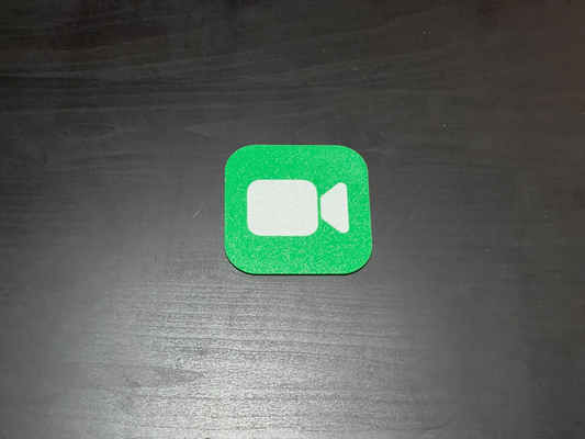 facetime app symbol iphone untersetzer by malttheorakel haushalt dekor appicon ios apfel 3d print model - Mito3D