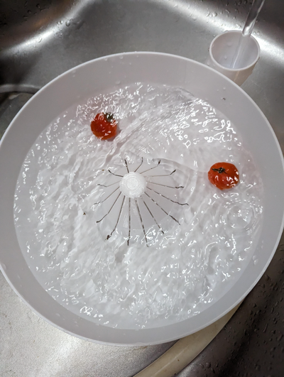 automático vegetal fruta washer apoia montagem requeridos ampla versão remixado by giskardreventlov casa modelos cozinha máquina lavar cozinhando legumes frutas salada pia 3d print model - Mito3D